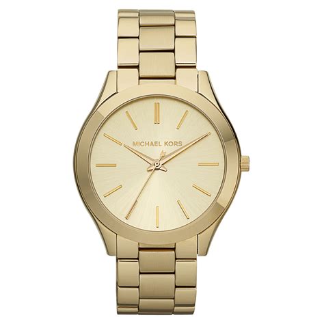 michael kors slim runway gold tone bangle watch|Michael Kors slim runway smartwatch.